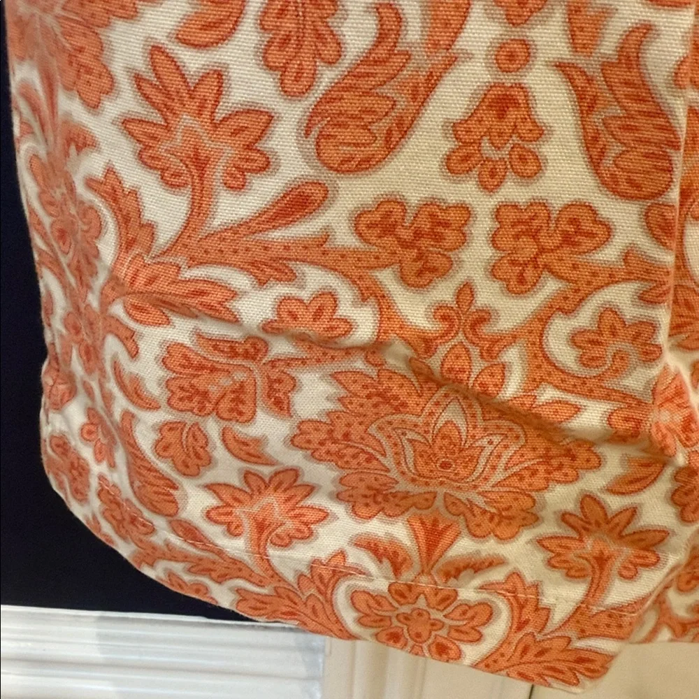 Talbots Orange and White Floral Skirt - Picture 7 of 10